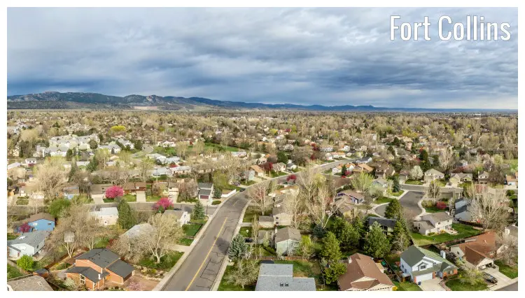 A scenic residential estate in Fort Collins, Colorado