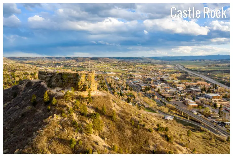 The scenic setting of Castle Rock City in Colorado