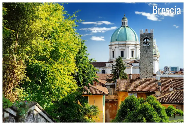 The iconic Duomo Cupola - a vibrant landmark in Brescia, in the region of Lombardy in Italy